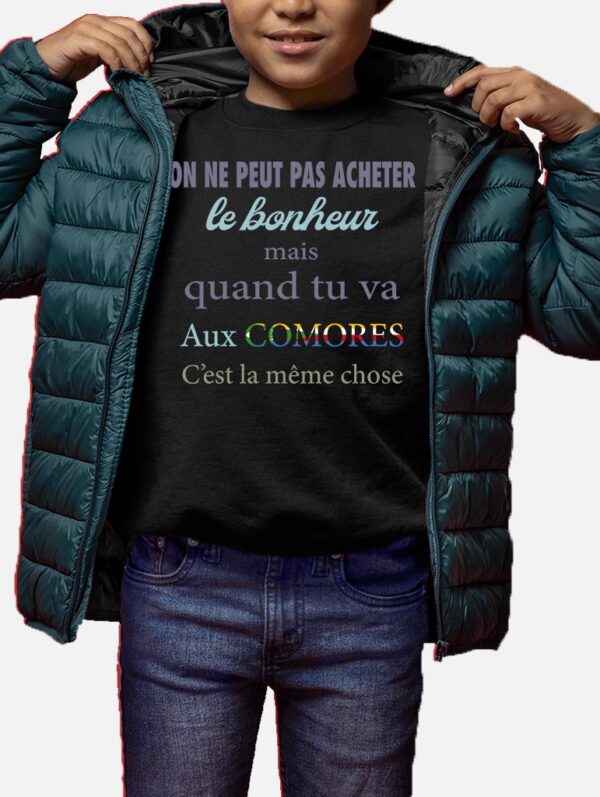 Sweat Col Rond Garçon - On ne peut pas acheter le bonheur