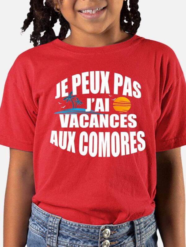 T-shirt Fille - je peux pas j'ai vacances aux comores