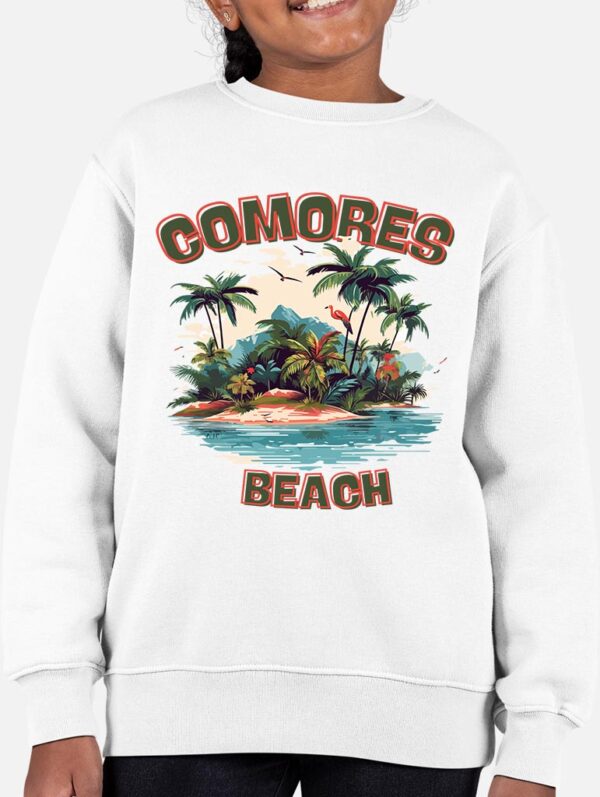 Sweat Col Rond Fille - Comores beach